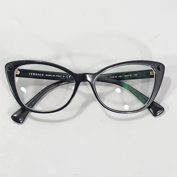 Versace Frames Only VE 3222-B Black Cat-eye Eyeglasses Retired GB1 54-16 140 - Picture 3 of 16
